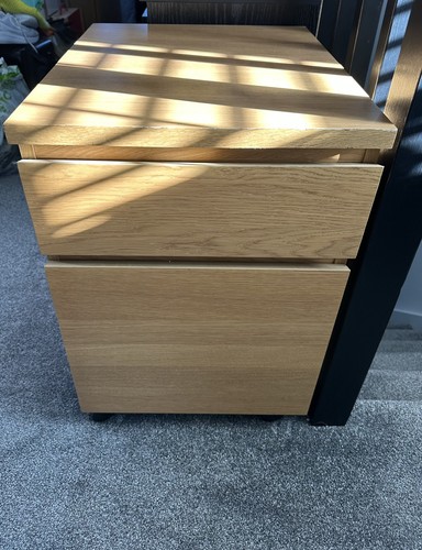 Bedside table with - , wheels