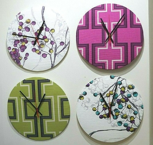 Handmade fabric clock - -, wilman