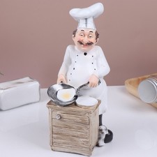  Chef Decorations Kitchen Resin Cooking Statue Figurines Accessory