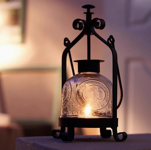 Vintage iron candle holder - iron,