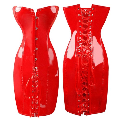 Sexy women pvc basque lace - lace, up