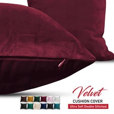 Velvet Cushion Covers Extra Soft Plush 18 X 18" Inch 45 x 45 cm - 12 + Colours