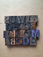 Vintage WOODEN Letterpress