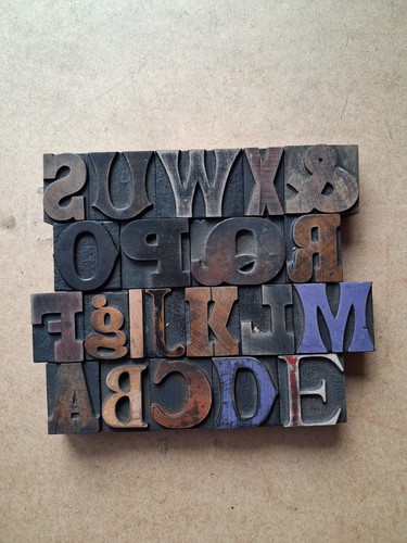 Vintage wooden letterpress - wooden,