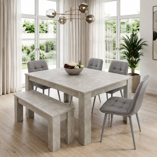 Grey dining table with - table,