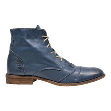 MUSTANG Lace-Up Boots Blue Leather Mens UK 9.5