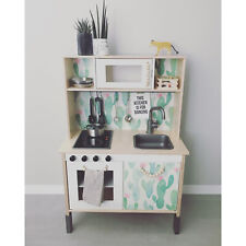 Decals for DUKTIG Ikea Cactus Watercolor Sticker Furniture Roses play kitchen