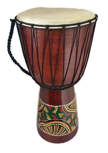 Hand painted djembe drum - hand,