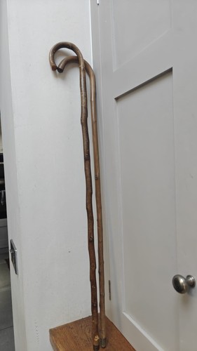 Vintage wooden curved handle - 2,