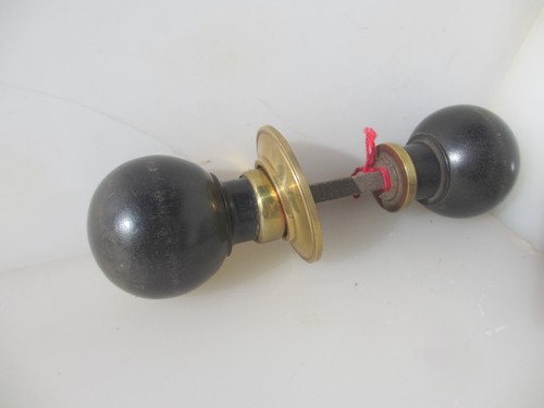 Antique wooden door knobs - wooden,