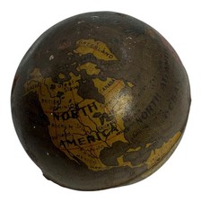 Vintage Miniature Globe Sphere 1.5” Lightweight World Map