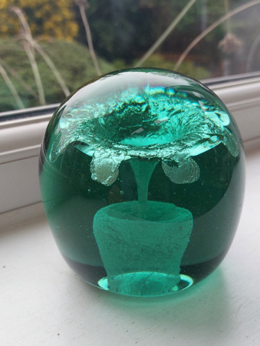 Victorian green glass dump