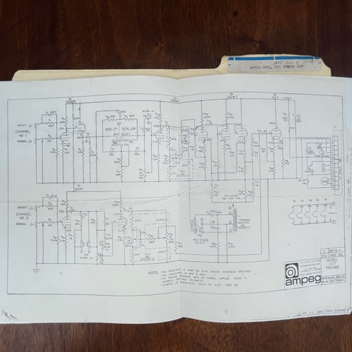 Vintage ampeg model svt preamp - model,