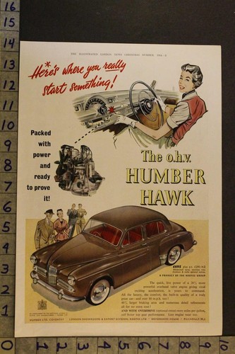 1954 humber hawk engine sedan - humber,