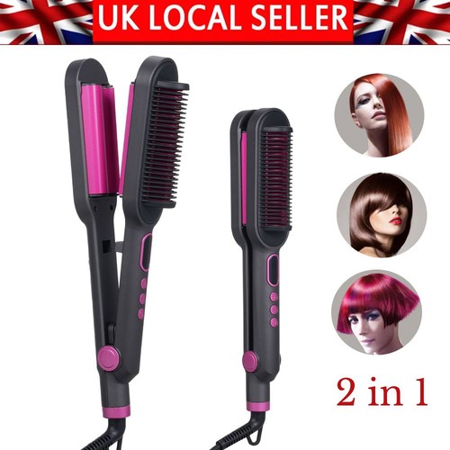 2in1 hair straightener brush - hair,
