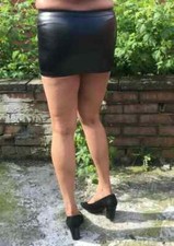 Black PVC Leather Look Micro