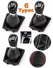 5/6 SPEED GEAR SHIFT STICK KNOB LEATHER HANDLE SHIFTER for SKODA OCTAVIA 3 III
