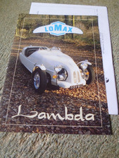 LOMAX LAMBDA KIT CAR BROCHURE
