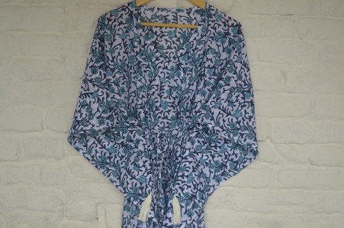 Floral hand print long - long, kaftan