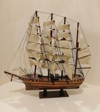 Decorative wooden model ship