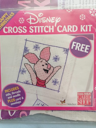 Piglet christmas card cross - christmas,