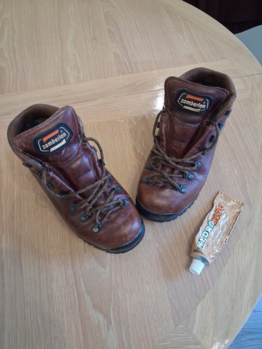 Zamberlan brown leather hiking - leather,