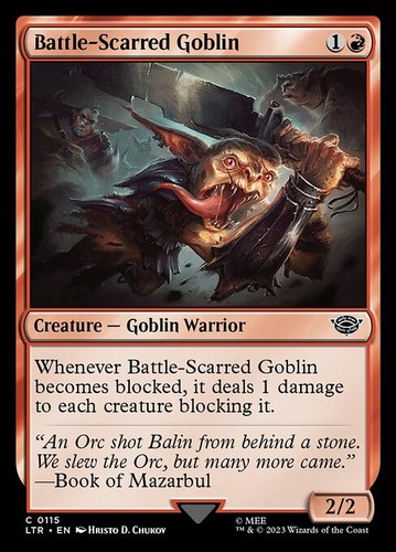Battle scarred goblin - goblin, foil