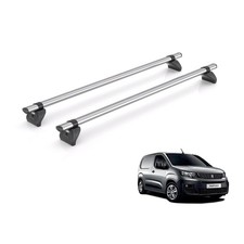 Peugeot Partner Roof Rack For 2018+ Standard Wheelbase With Barn Doors 2x Bars