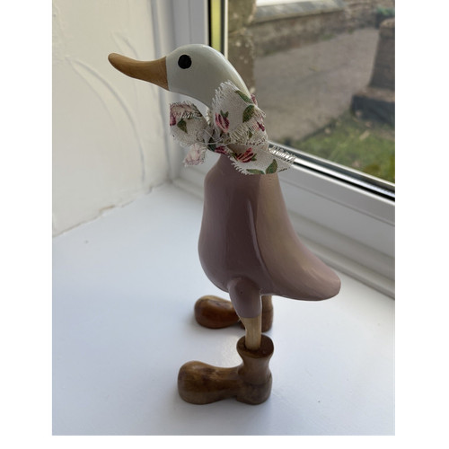 Hand painted wooden duck - hand,