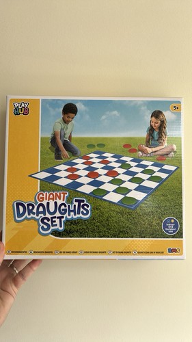 Giant draughts board game - draughts, set