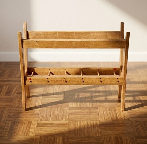 Vintage wooden magazine rack - vintage,
