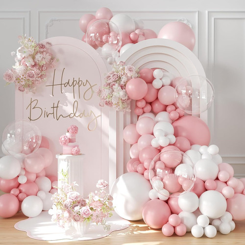 Pink balloon arch - kit, for