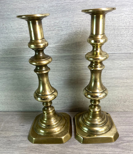 Pair antique english brass - pair,