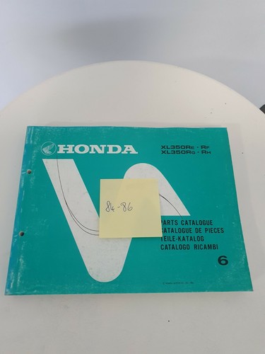 Honda xl350r parts catalogs - honda,