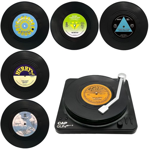 Vinyl record coasters set 6 - record, of