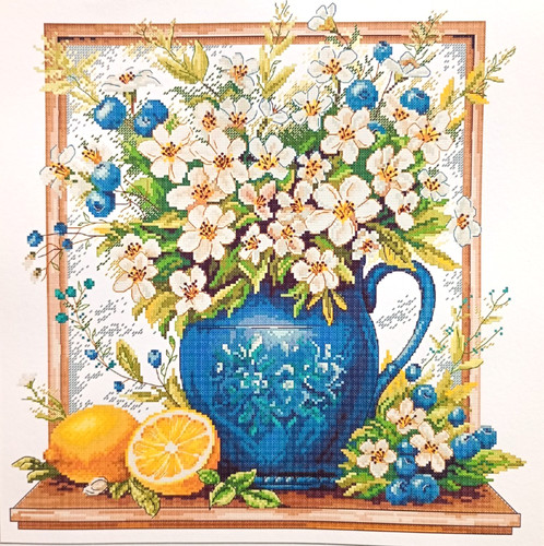 Flowers berries lemon - berries, vase