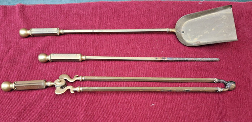 Antique brass piece fire - piece,