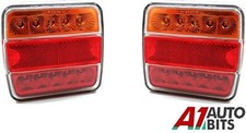 Pair 12v Led Rear Tail Lights Lamp 5 Function Trailer Caravan Truck Lorry 14 Led