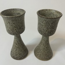 Pair Of Vintage Studio Pottery