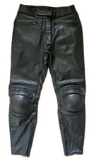 Womens Frank Thomas Leather Motorcycle Motorbike Trousers  Uk 14 Eu 40 Black