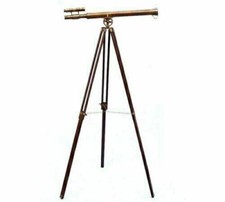 Antique Looking Brass 39 Inch Working Telescope With Wooden Tripod Stand Gift