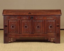 Antique Carved Oak Coffer c.1760