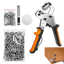 Eyelets Plier Grommet Fixing Hole Punch Tool Craft Kit Leather Tarpaulins cloth