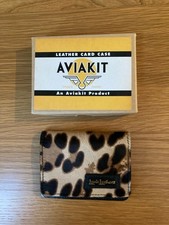 Lewis Leathers Card Case Leather Leopard Style Used Condition