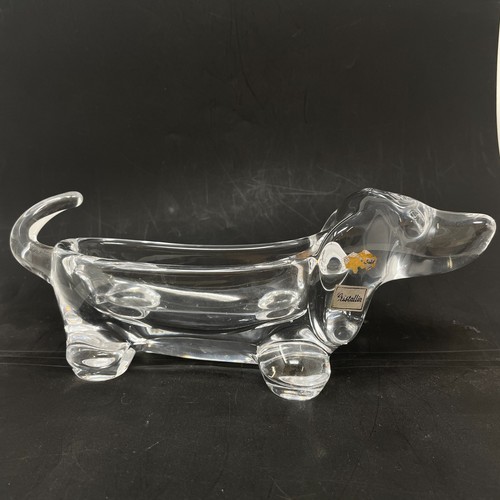 1970 crystal glass dachshund - 1970's,