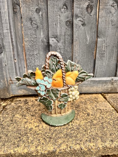 Vintage cast iron fruit basket - vintage,