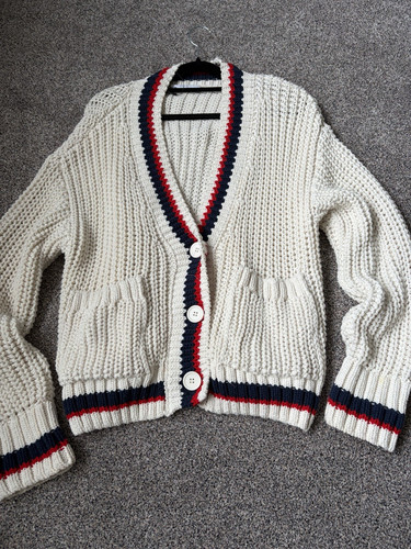 Zara ivory cotton knit neck - zara,