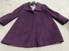 Purple wool swing coat from