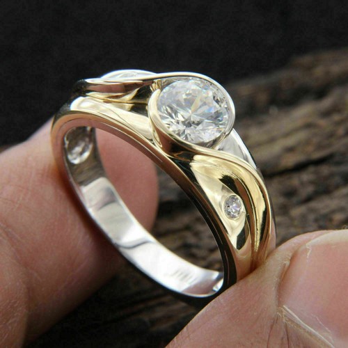 14k two tone gold over - two-tone, ct