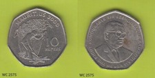 Mauritius 10 Rupees 2000 Coin